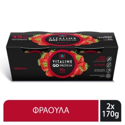 VITALINE | Επιδόρπιο Γιαουρτιού Go Protein Φράουλα 2x170g