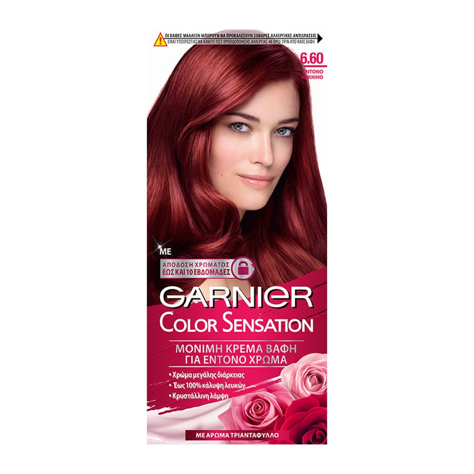 COLOR SENSATION Βαφή Μαλλιών Color 6.60 Ξανθό Σκούρο Έντονο Κόκκινο