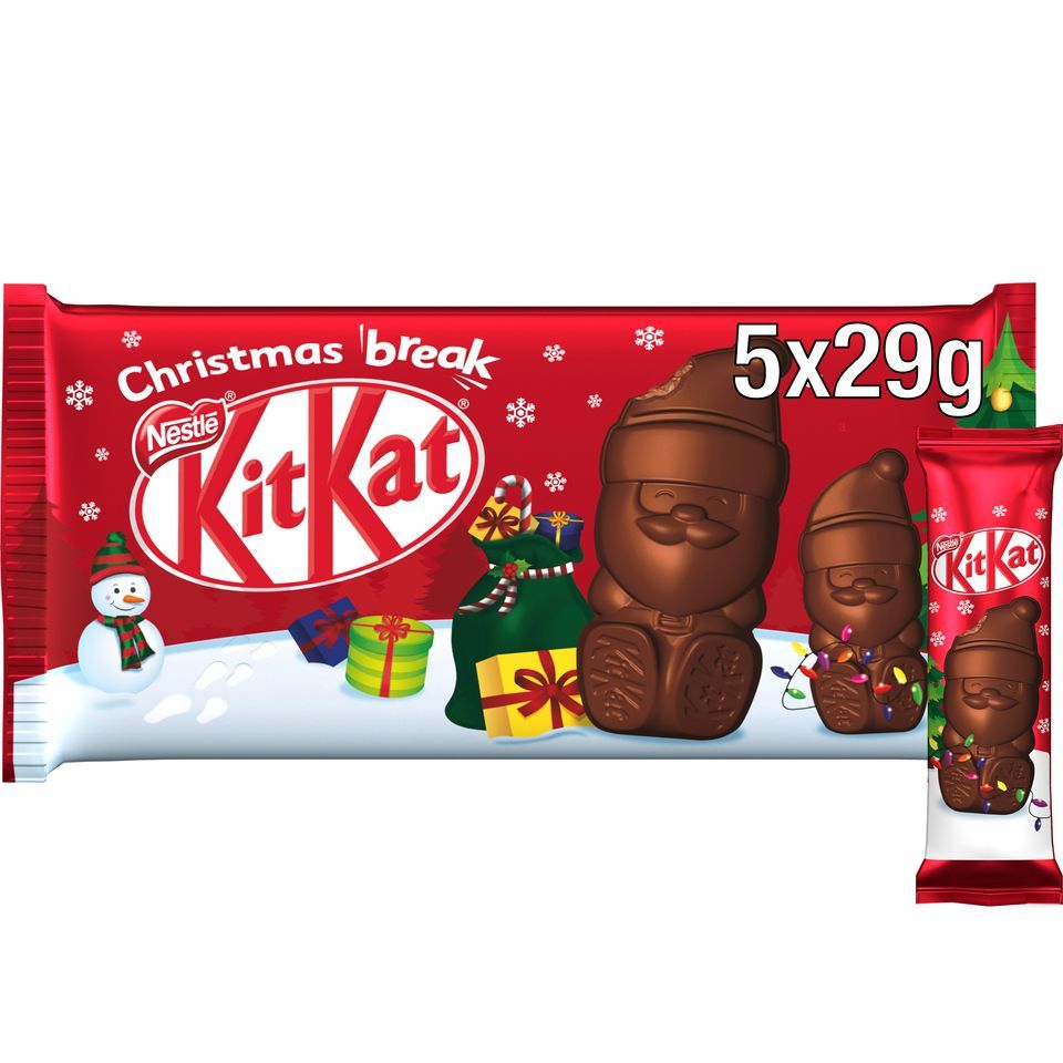 KITKAT Σοκολάτα Γάλακτος KitKat Santa 5x29g