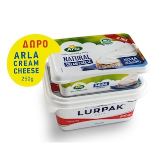 LURPAK | Βούτυρο Ανάλατο500 g & Κρέμα Τυρί Arla 250 g