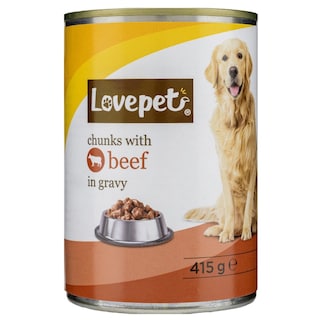 LOVEPET | Σκυλοτροφή Υγρή Βοδινό 415g