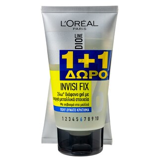 STUDIO LINE | Gel Μαλλιών Invisi Fix Πολύ Δυνατό Κράτημα 150ml 1+1 Δώρο