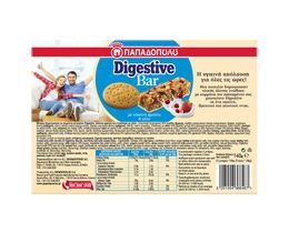 ΠΑΠΑΔΟΠΟΥΛΟΥ | DIGESTIVE | Μπάρες Δημητριακών Digestive Κόκκινα Φρούτα & Γάλα 5x28g Έκπτωση 0.30E