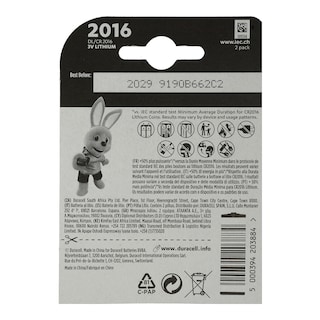 DURACELL | Batteries Lithium CR2016 2 Pieces