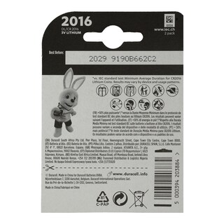 DURACELL | Μπαταρίες Λιθίου CR2016 2 Τεμάχια