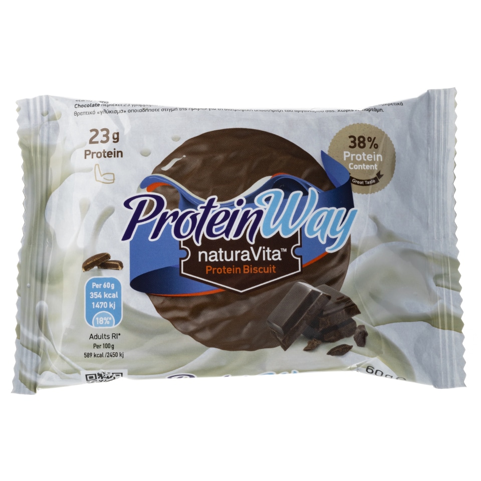 PROTEIN WAY Μπισκότο Πρωτείνης 38% Protein Way Σοκολάτα 60g