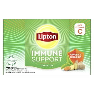 LIPTON | Πράσινο Τσάι Immune Support Κουρκουμάς & Τζίντζερ 20x1.3g