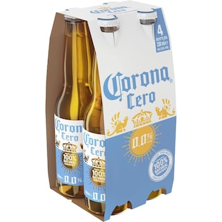 CORONA | Μπύρα Corona Cero Χωρίς Αλκοόλ Φιάλη 4x330ml