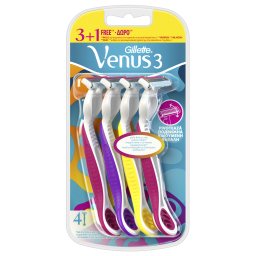 GILLETTE | Ξυραφάκια Μίας Χρήσης Venus 3 3+1 Τεμάχιο Δώρο
