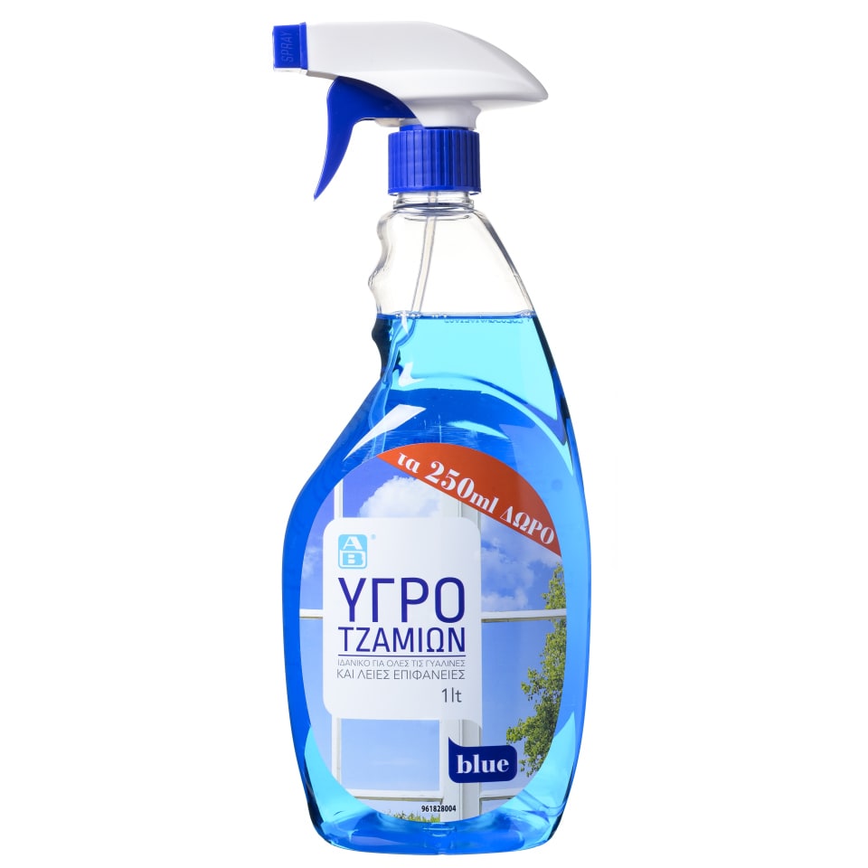 Καθαριστικό Τζαμιών Blue Αντλία 750ml+250ml Δώρο