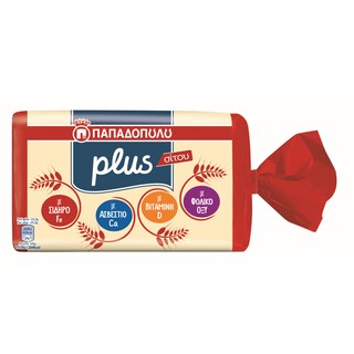 ΠΑΠΑΔΟΠΟΥΛΟΥ | Ψωμί Τοστ Σίτου Plus 325g