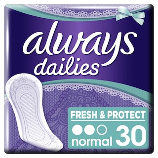 ALWAYS | Panty Liners Dailies Fresh & Protect Normal 30 Pieces