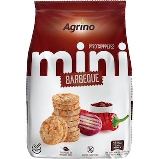 AGRINO | Ρυζογκοφρέτες Μίνι Barbeque 50g