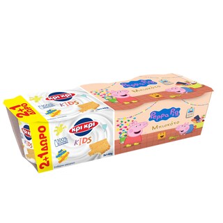 ΚΡΙ ΚΡΙ | Επιδόρπιο Γιαουρτιού Peppa Pig Μπισκότο 3x140g 2+1 Δώρο