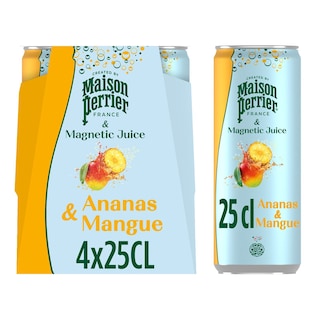 PERRIER | Ανθρακούχο Νερό Maison Perrier Ανανάς και Μάνγκο 4x250ml