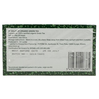 ST.DALFOUR | TEA ΒΙΟΛΟΓΙΚΟ ΠΡΑΣΙΝΟ 25 ΦΑΚΕΛΑ X 2 GR