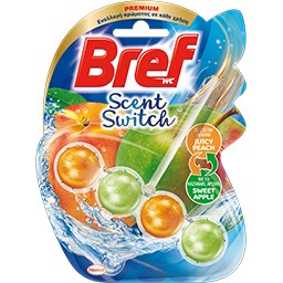 BREF | POWER ACTIVE | Καθαριστικό Τουαλέτας WC Block Scent Switch Peach & Apple 50gr