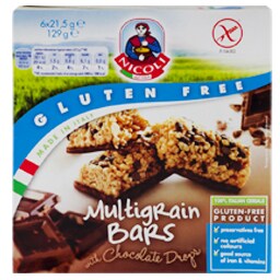 NICOLI | Μπάρες Δημητριακών Κομμάτια Σοκολάτας Χωρίς Γλουτένη 6x21.5gr