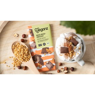 VEGANZ | Σοκολάτα Bio Καραμελωμένα Φουντούκια 80g
