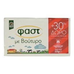 ΦΑΣΤ | ΜΑΡΓΑΡΙΝΗ ΜΕ ΒΟΥΤΥΡΟ 325 GR ΠΑΚΕΤΟ 250 GR + 75 GR ΔΩΡΟ