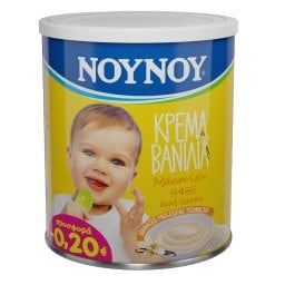 ΝΟΥΝΟΥ | Βρεφική Κρέμα Βανίλια Ρυζάλευρο 350g Έκπτωση 0.20Ε