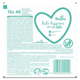 PAMPERS | Μωρομάντηλα Kids Hygiene Αποκλειστικά Online 15x40 Τεμάχια