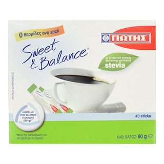 SWEET & BALANCE | Γλυκαντικό Στέβια Stick 80g