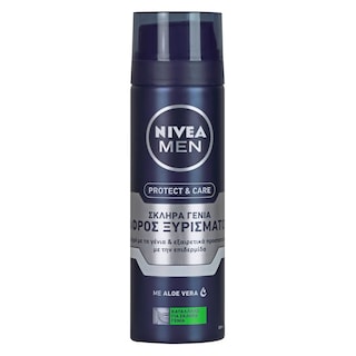 NIVEA | FOR MEN | Αφρός Ξυρίσματος Protect & Care Σκληρά Γένια 200ml
