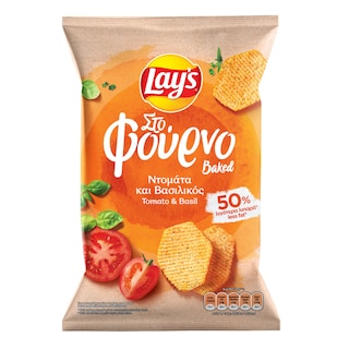 LAYS | ΦΟΥΡΝΟΥ | Τσιπς Φούρνου Τομάτα & Βασιλικός 125g