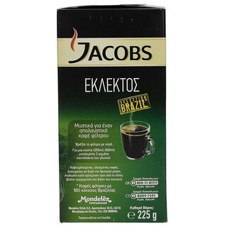 JACOBS | ΕΚΛΕΚΤΟΣ | ΚΑΦΕΣ ΦΙΛΤΡΟΥ ΒΡΑΖΙΛΙΑ 225 GR