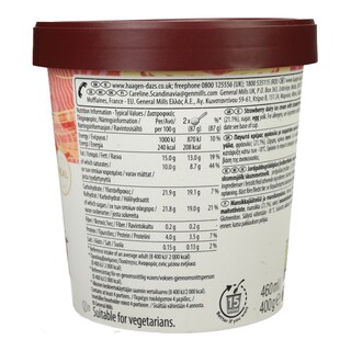HAAGEN DAZS | Παγωτό Φράουλα & Κρέμα 400g