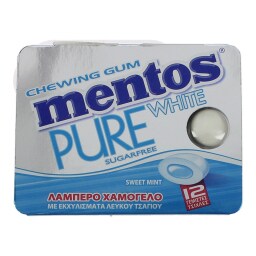 MENTOS | PURE WHITE | ΤΣΙΚΛΕΣ ΓΛΥΚΙΑ ΜΕΝΤΑ 18 GR