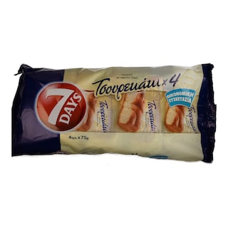 7DAYS | ΤΣΟΥΡΕΚΑΚΙ ΚΛΑΣΣΙΚΟ 4 Χ 75 GR
