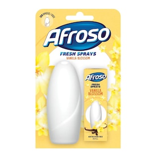 AFROSO | ΑΠΟΣΜΗΤΙΚΟ ΧΩΡΟΥ ΑΥΤΟΜΑΤΟ FRESH SPRAY ΒΑΝΙΛΙΑ SET 15 ML