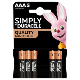 DURACELL | Μπαταρίες Αλκαλικές Simply ΑΑA 5 Τεμάχια