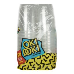 Ποτήρια Πλαστικά Διάφανα 240ml 50 Τεμάχια