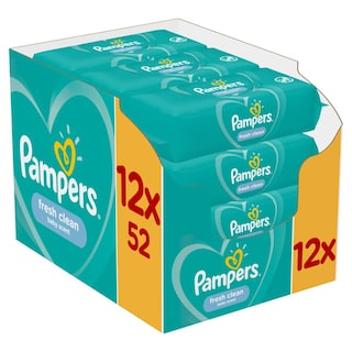 PAMPERS | Μωρομάντηλα Fresh Clean Αποκλειστικά Online 12x52 Τεμάχια