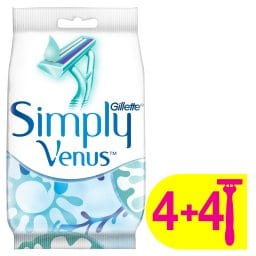 Ξυριστική Μηχανή Μιας Χρήσης Simply Venus 2 4+4 Tεμάχια Δώρο 8 Τεμάχια