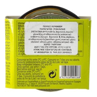 - | PEARLES OF LIME AND LEMON JAR PESCAVIAR 55G