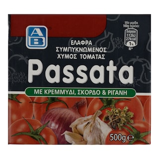 ΑΒ | Τομάτα Passata Περαστή Με Κρεμμύδι, Σκόρδο & Ρίγανη 500 gr