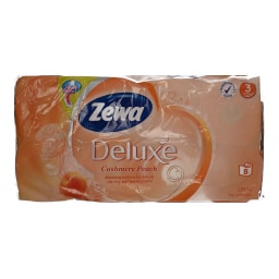 ZEWA | ΧΑΡΤΙ ΥΓΕΙΑΣ DELUX PEACH 3 ΦΥΛΛΑ 8 ΤΕΜ