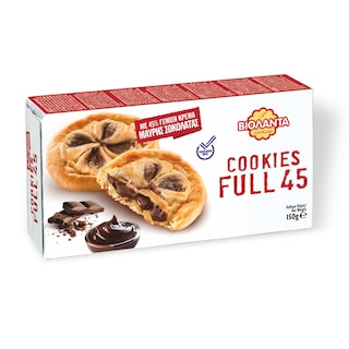 ΒΙΟΛΑΝΤΑ | Μπισκότα Cookies Full 45 Μαύρη Σοκολάτα 150g