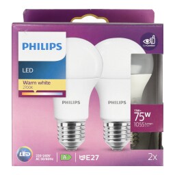 PHILIPS | Λάμπα Led E27 11W 2 Τεμάχια