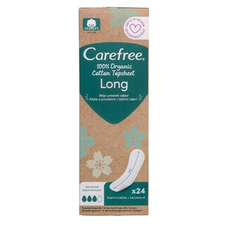 CAREFREE | Σερβιετάκια Organic Plus Long 24 Τεμάχια