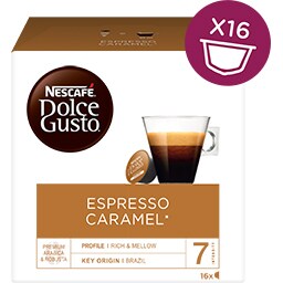 NESCAFE | DOLCE GUSTO | Κάψουλες Καφέ Espresso Caramel 16x5,2g