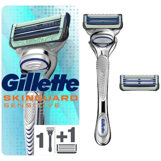 GILLETTE | Ξυριστική Μηχανή SkinGuard Sensitive + 2 Κεφαλές 1 Τεμάχιο