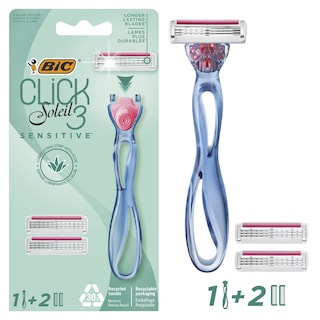 BIC | Σετ Ξυρίσματος Click 3 Soleil Sensitive + Ανταλλακτικά 1 Τεμάχιο