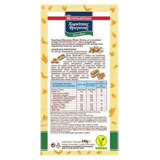 ΠΑΠΑΔΟΠΟΥΛΟΥ | PAP/LOU VILLAGE RUSKS WLOLEGRAIN 240G 0.3