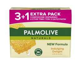 PALMOLIVE | . ΜΕ ΜΕΛΙ ΚΑΙ ΓΑΛΑ 90 GR ΠΡΟΣΦΟΡΑ 3 + 1 ΔΩΡΟ