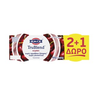 TRUBLEND | Επιδόρπιο Γιαουρτιού Κεράσι 3x150g 2+1 Δώρο